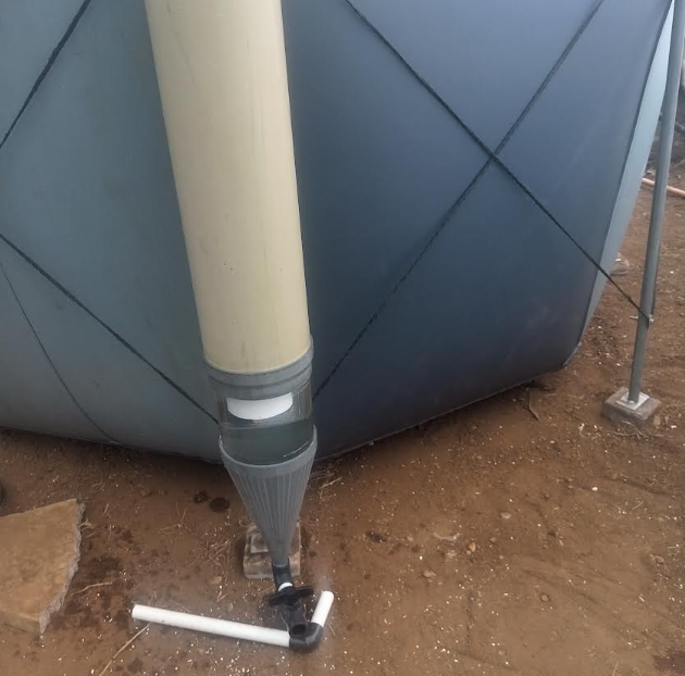 CMES collector conical bottom, drain valve and clear inspection section